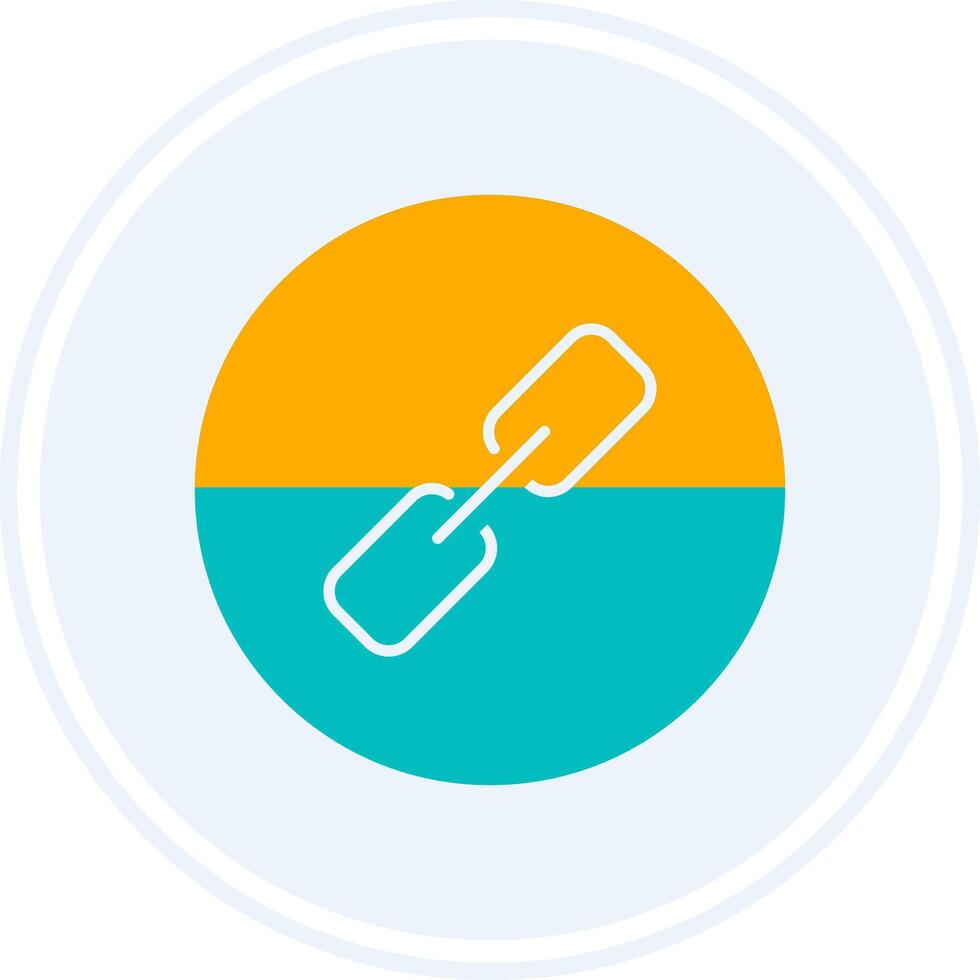 Link Glyph Two Colour Circle Icon vector