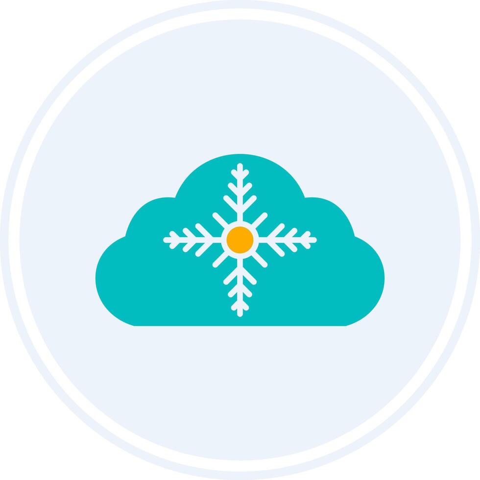 Weather Glyph Two Colour Circle Icon vector