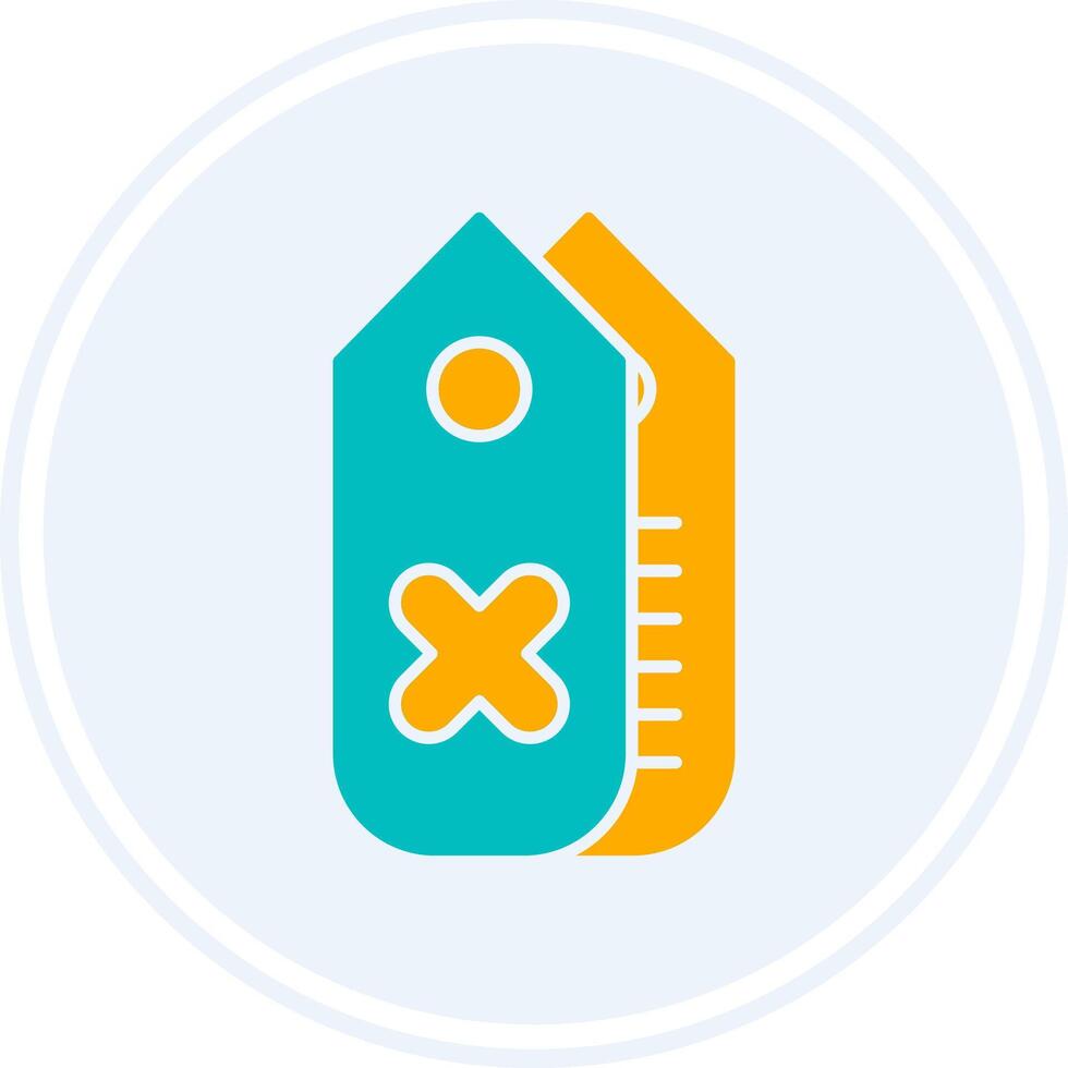 Tag Glyph Two Colour Circle Icon vector