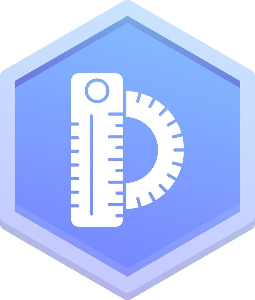 Ruler Polygon Icon vector