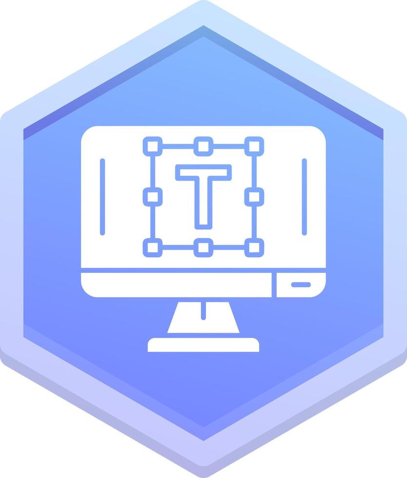 Text editor Polygon Icon vector