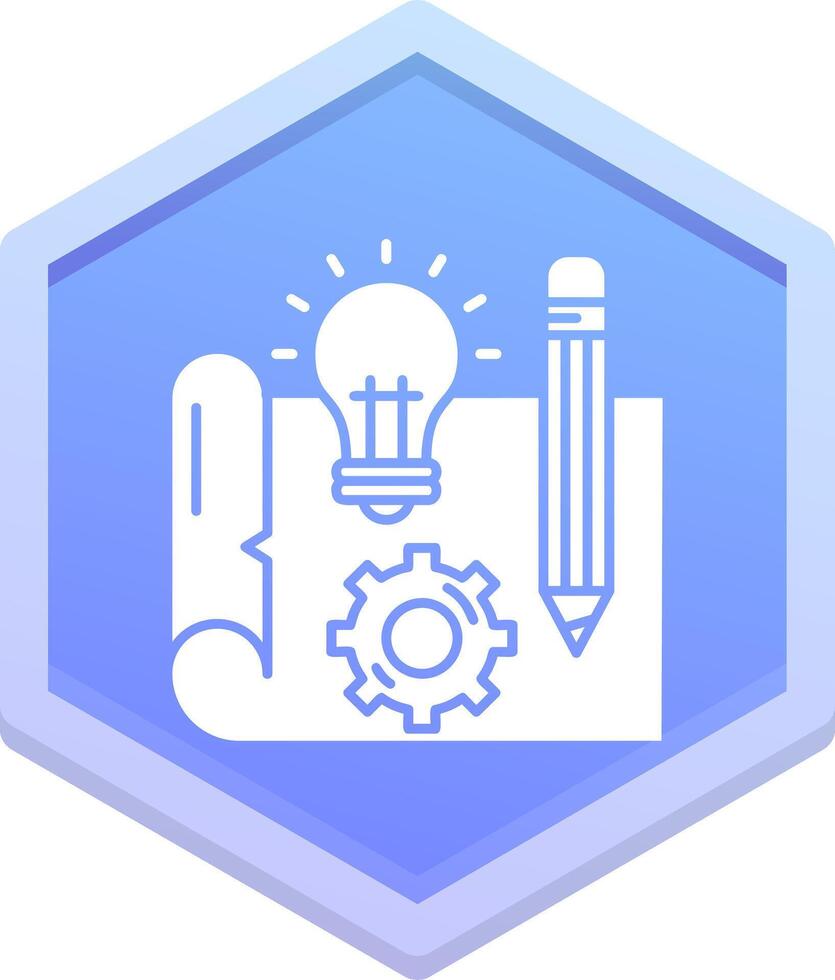 Blueprint Polygon Icon vector