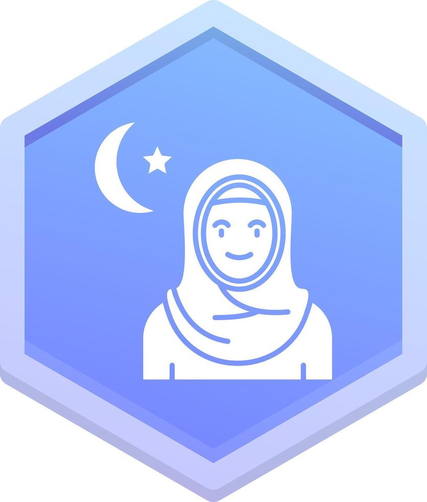 Muslim Polygon Icon vector