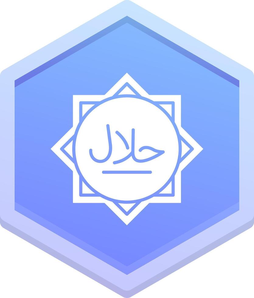Halal Polygon Icon vector