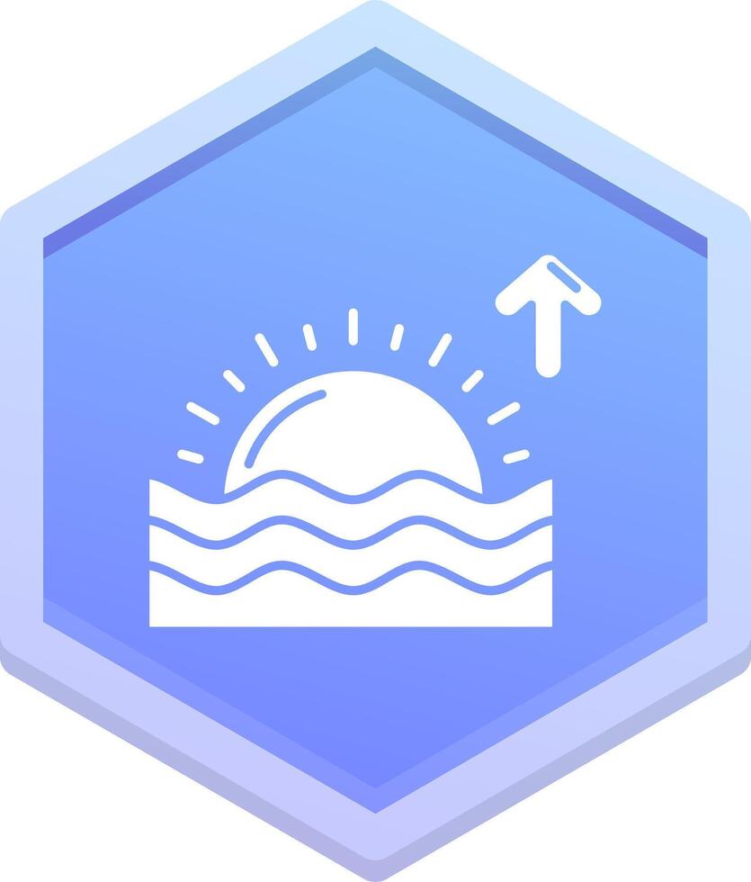 Sunrise Polygon Icon vector