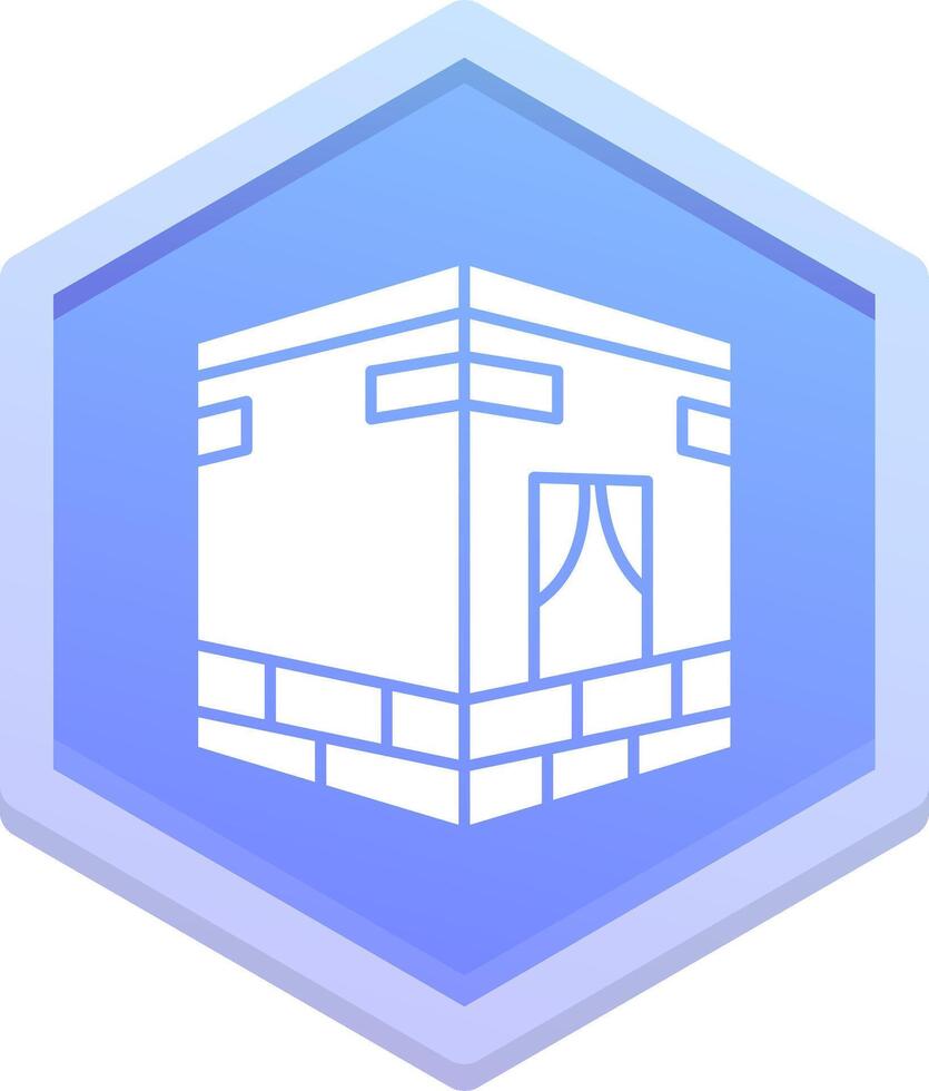Qibla Polygon Icon vector