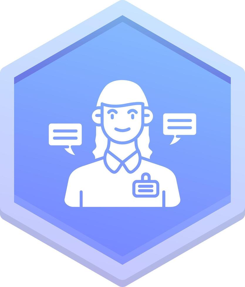 Public relation Polygon Icon vector