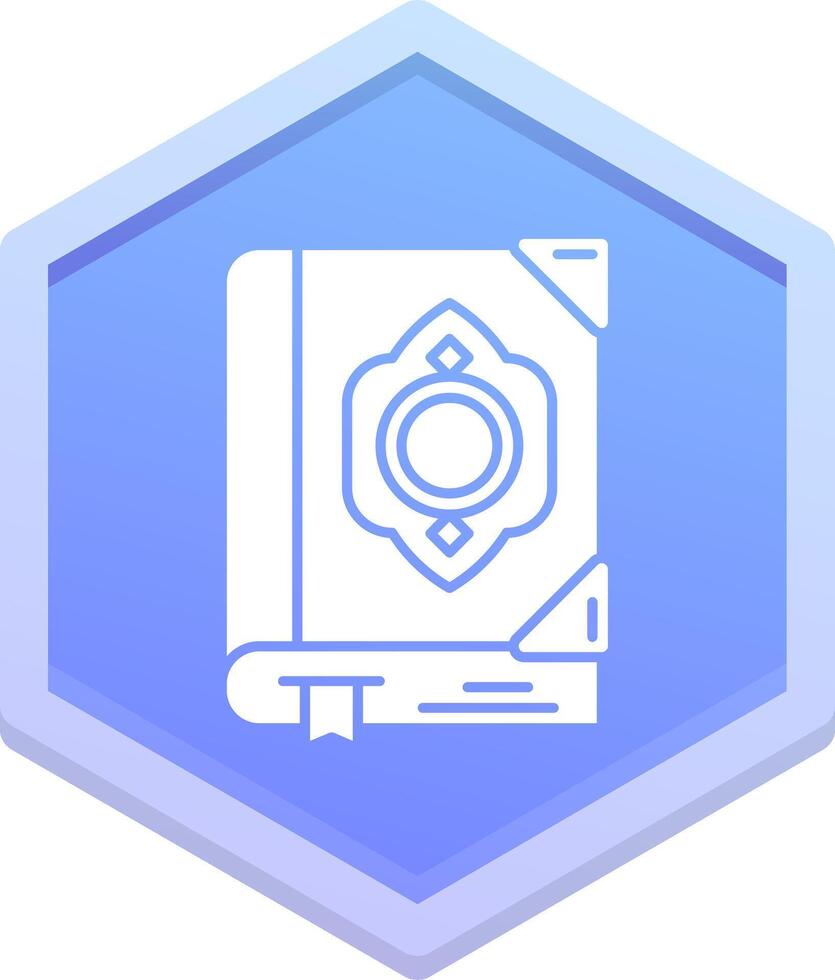 Quran Polygon Icon vector