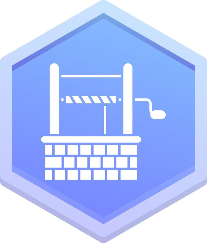 Well Polygon Icon vector