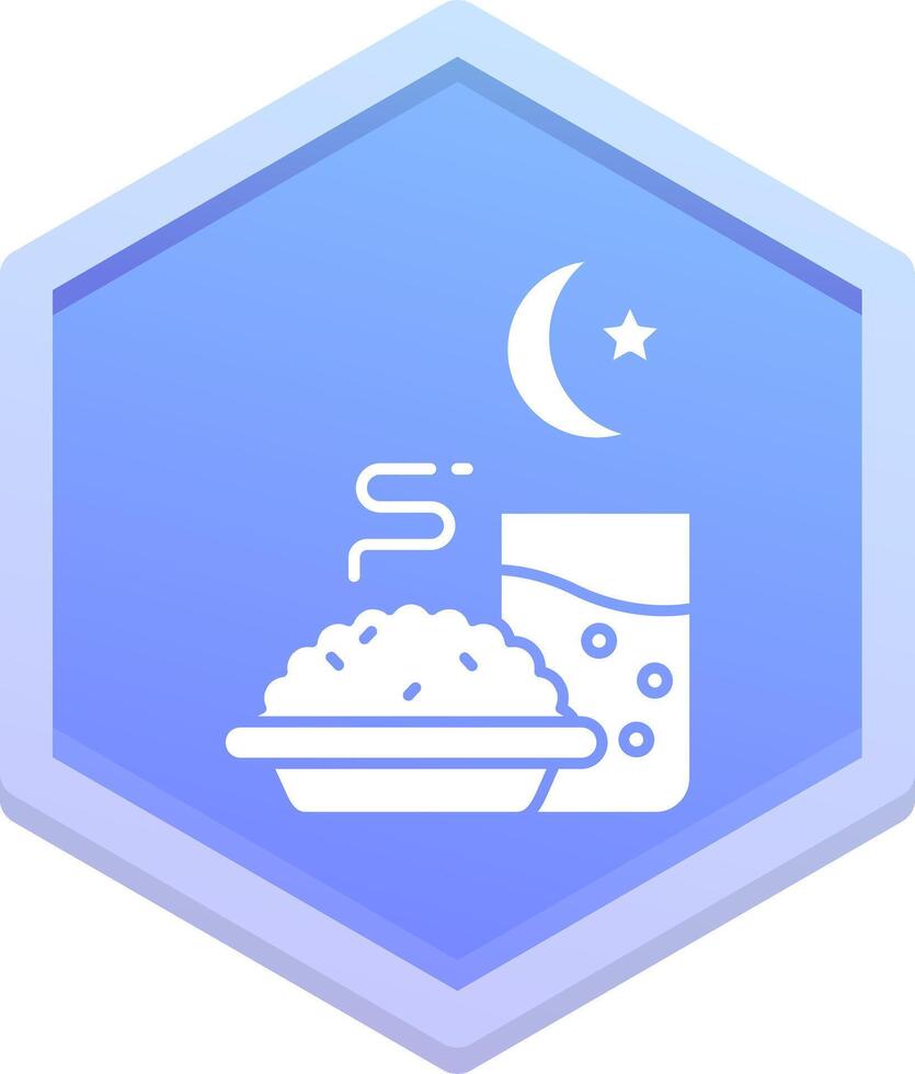 Iftar Polygon Icon vector