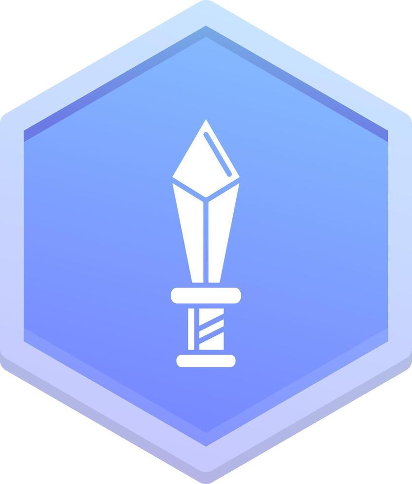Dagger Polygon Icon vector