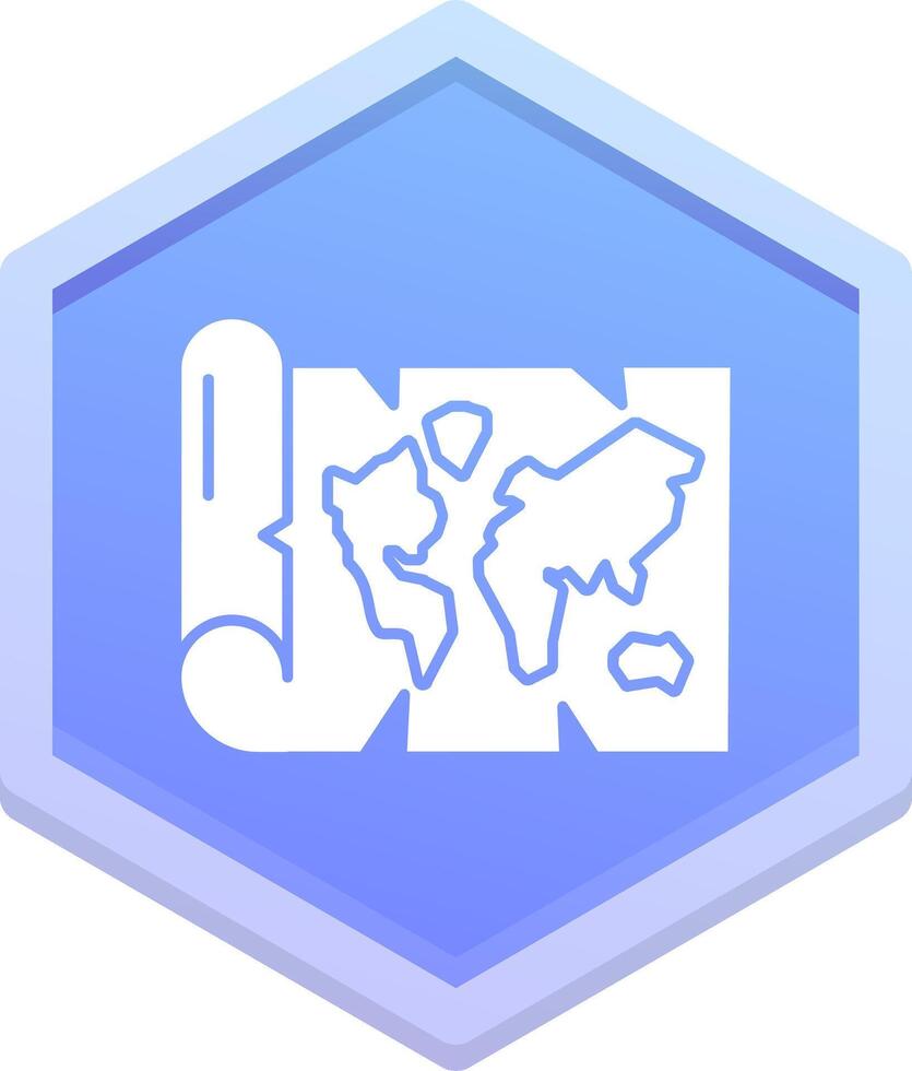 mundo mapa polígono icono vector