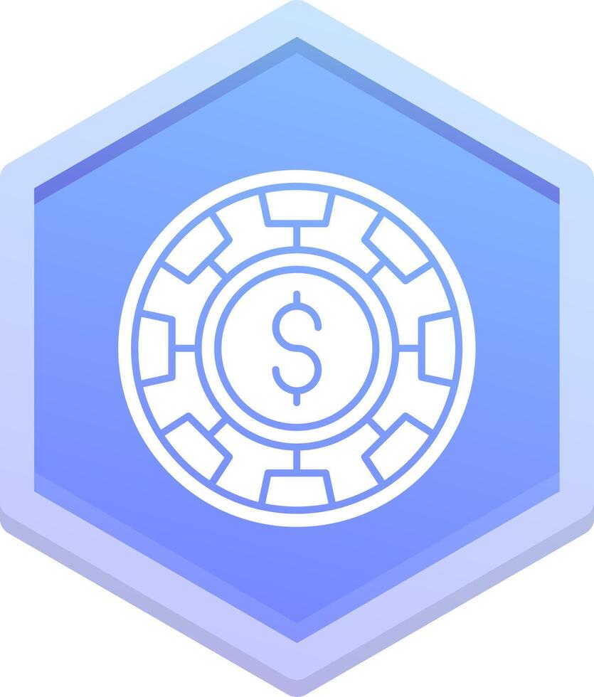Chip Polygon Icon vector