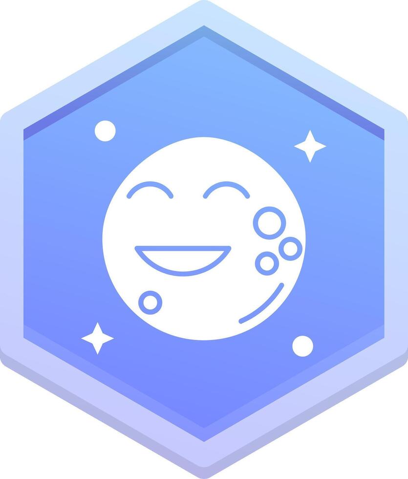 Moon Polygon Icon vector