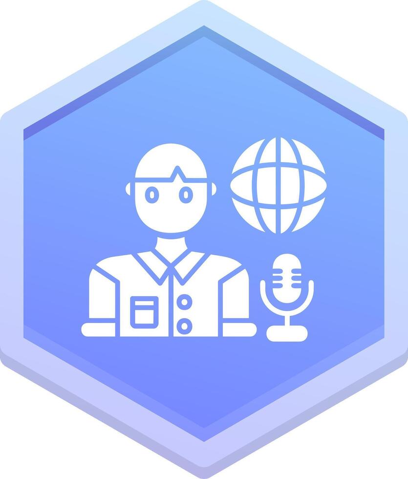 Broadcaster Polygon Icon vector