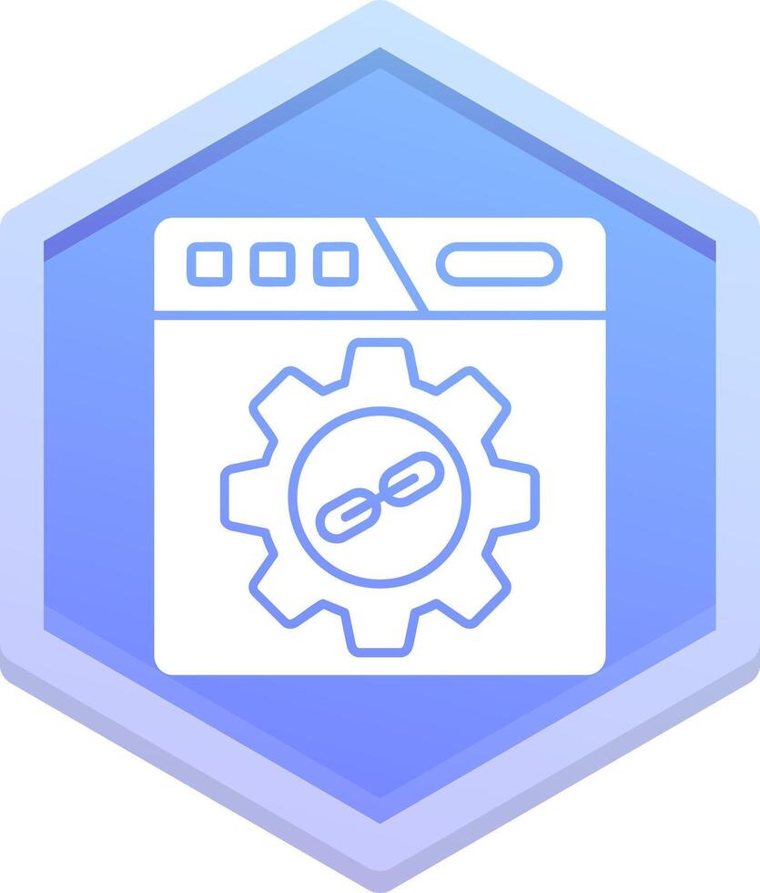 Backlink Polygon Icon vector