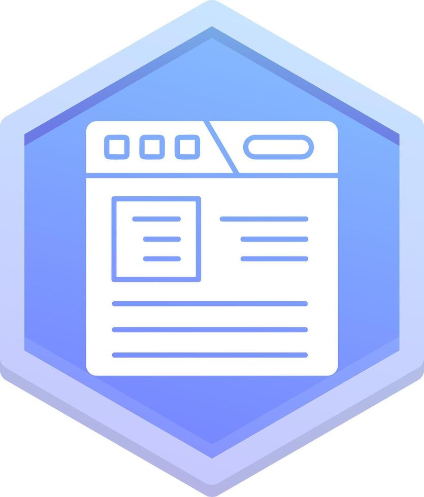 Article Polygon Icon vector