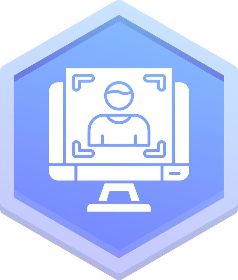 Portrait Polygon Icon vector