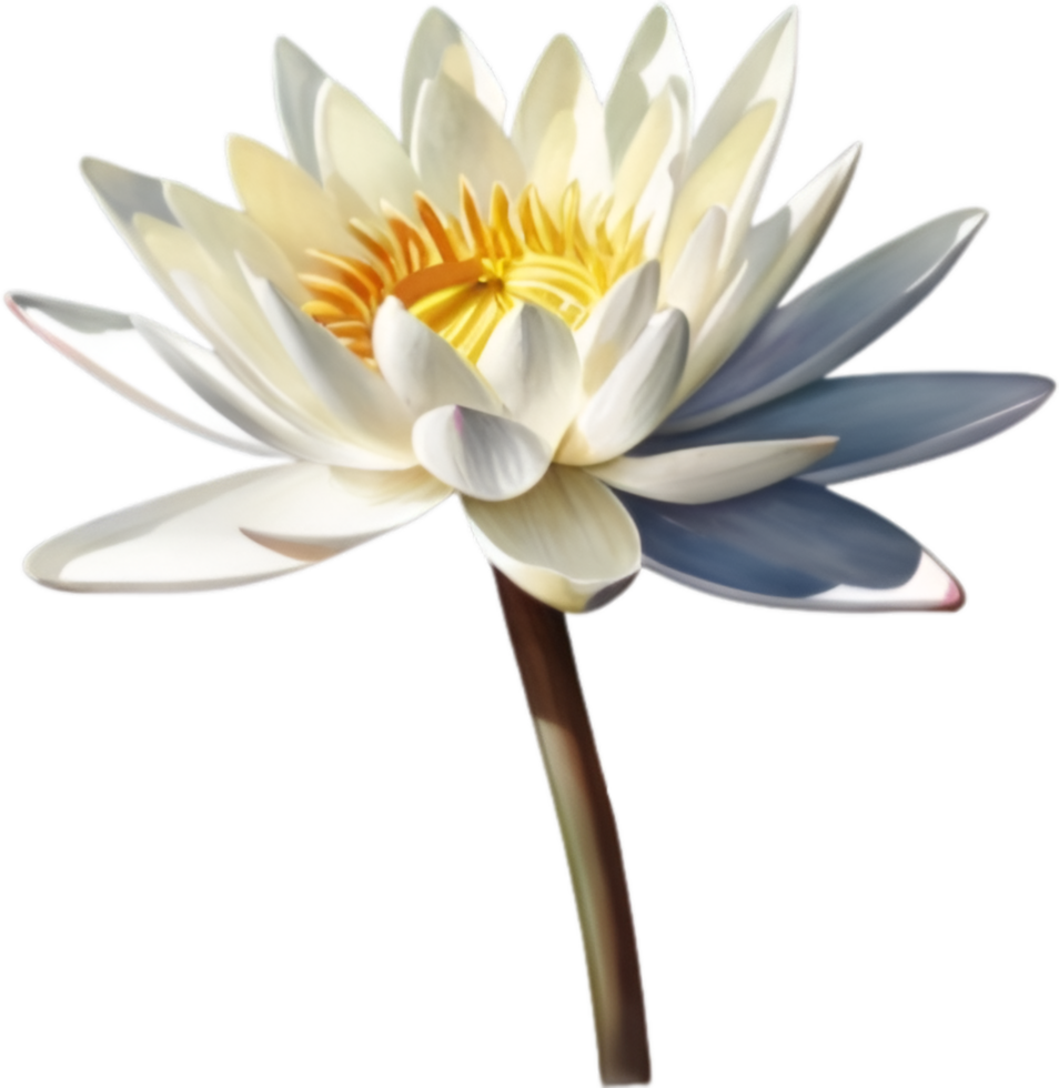 AI generated Watercolor painting of a water lily flower. png