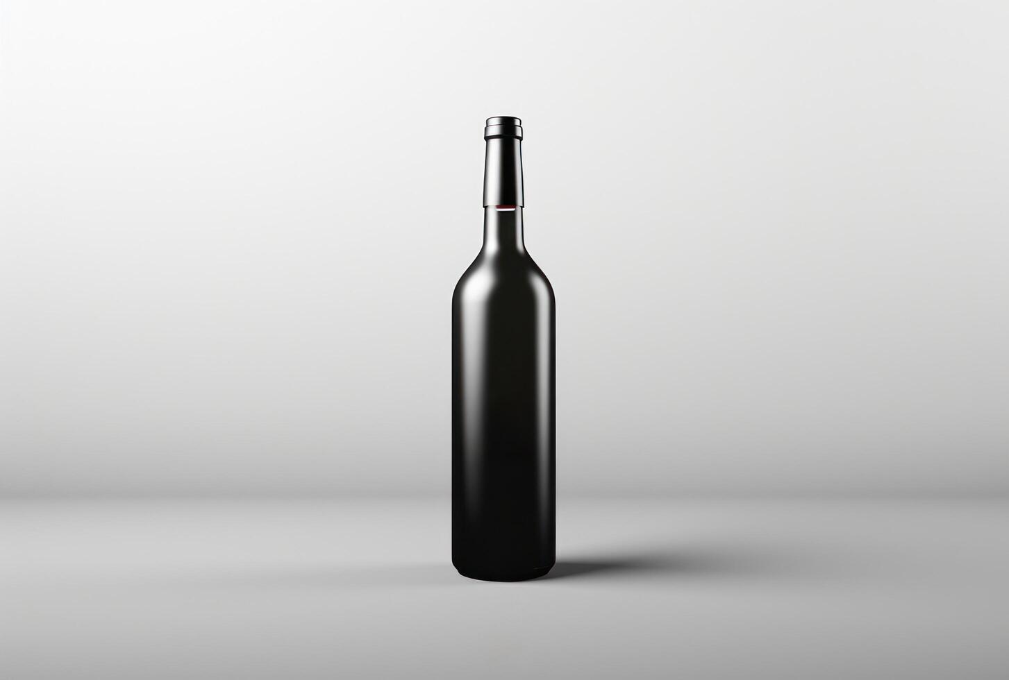 AI generated a bottle of red wine against a white background photo