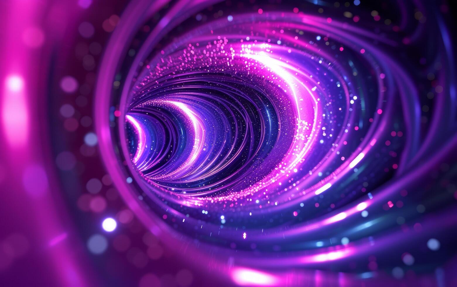 AI generated purple abstract light track photo