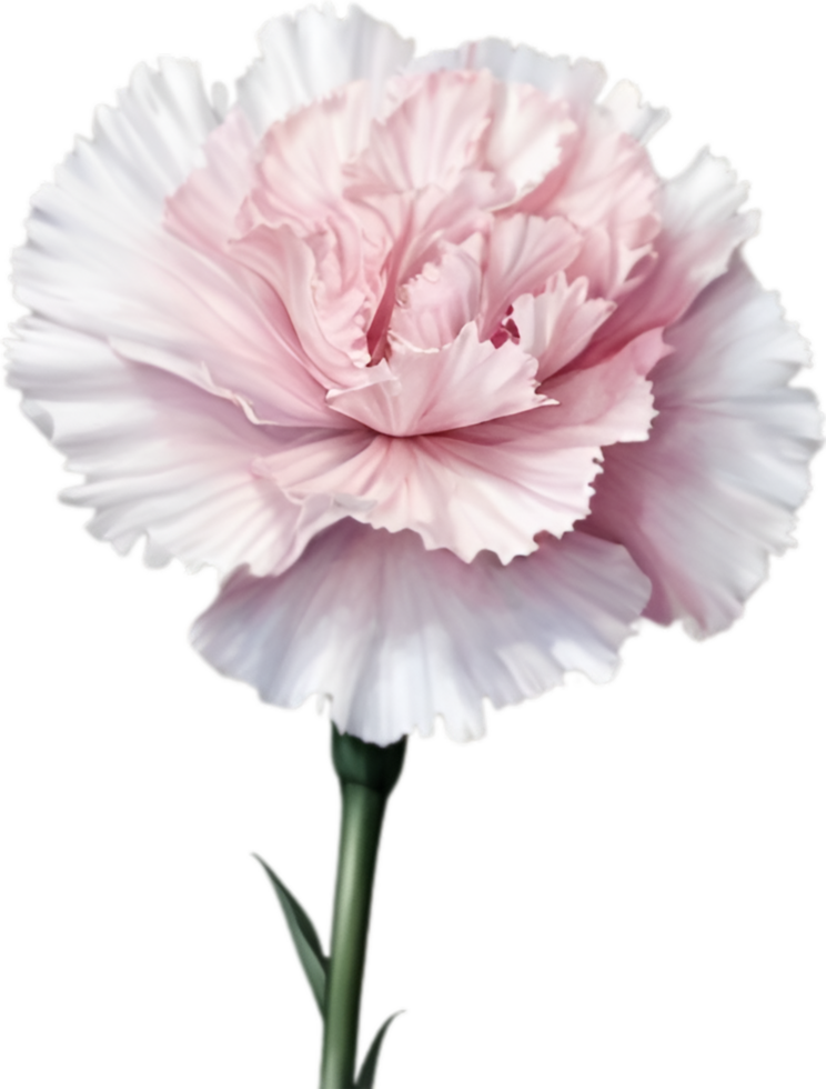AI generated Watercolor painting of a Carnation flower. png