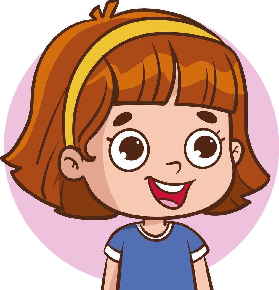 kids faces showing different emotions vector Illustration