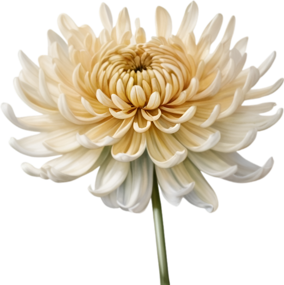 AI generated Watercolor painting of a Chrysanthemum flower. png