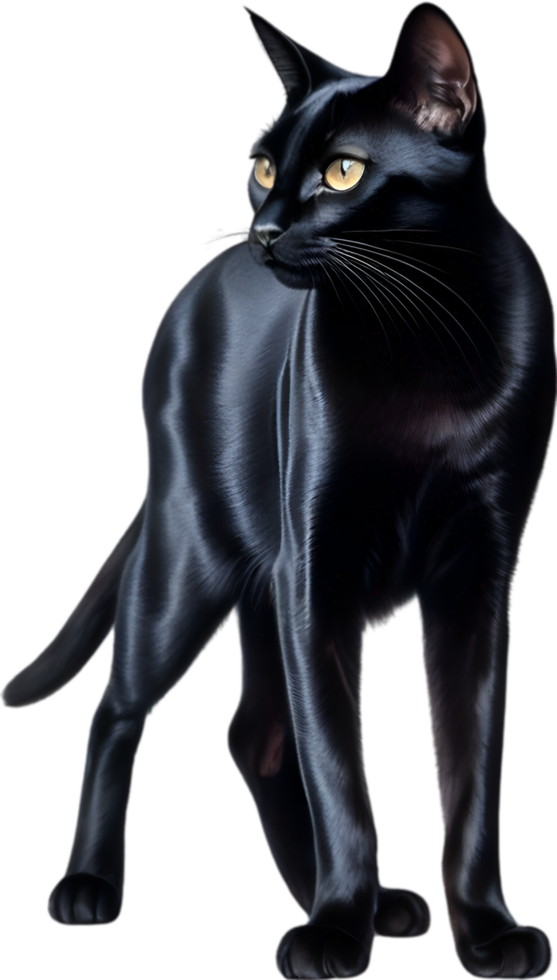 AI generated Colored-pencil sketch of a Bombay cat. png