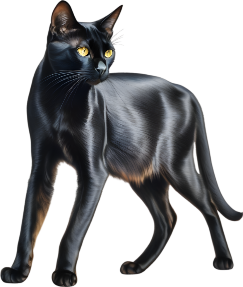 AI generated Colored-pencil sketch of a Bombay cat. png
