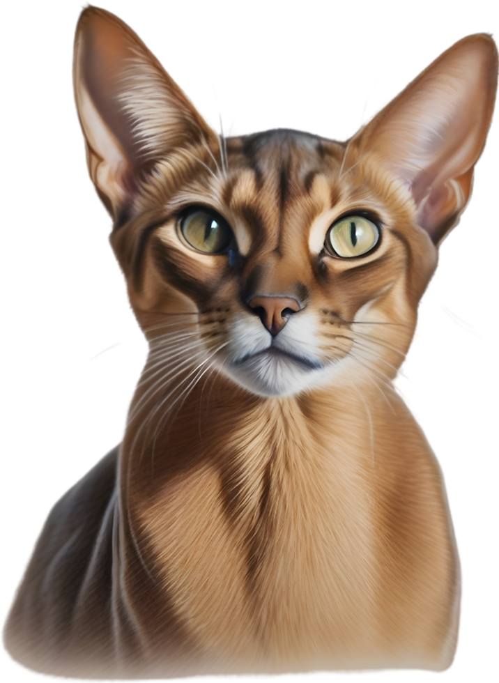 AI generated Colored-pencil sketch of an Abyssinian cat. png