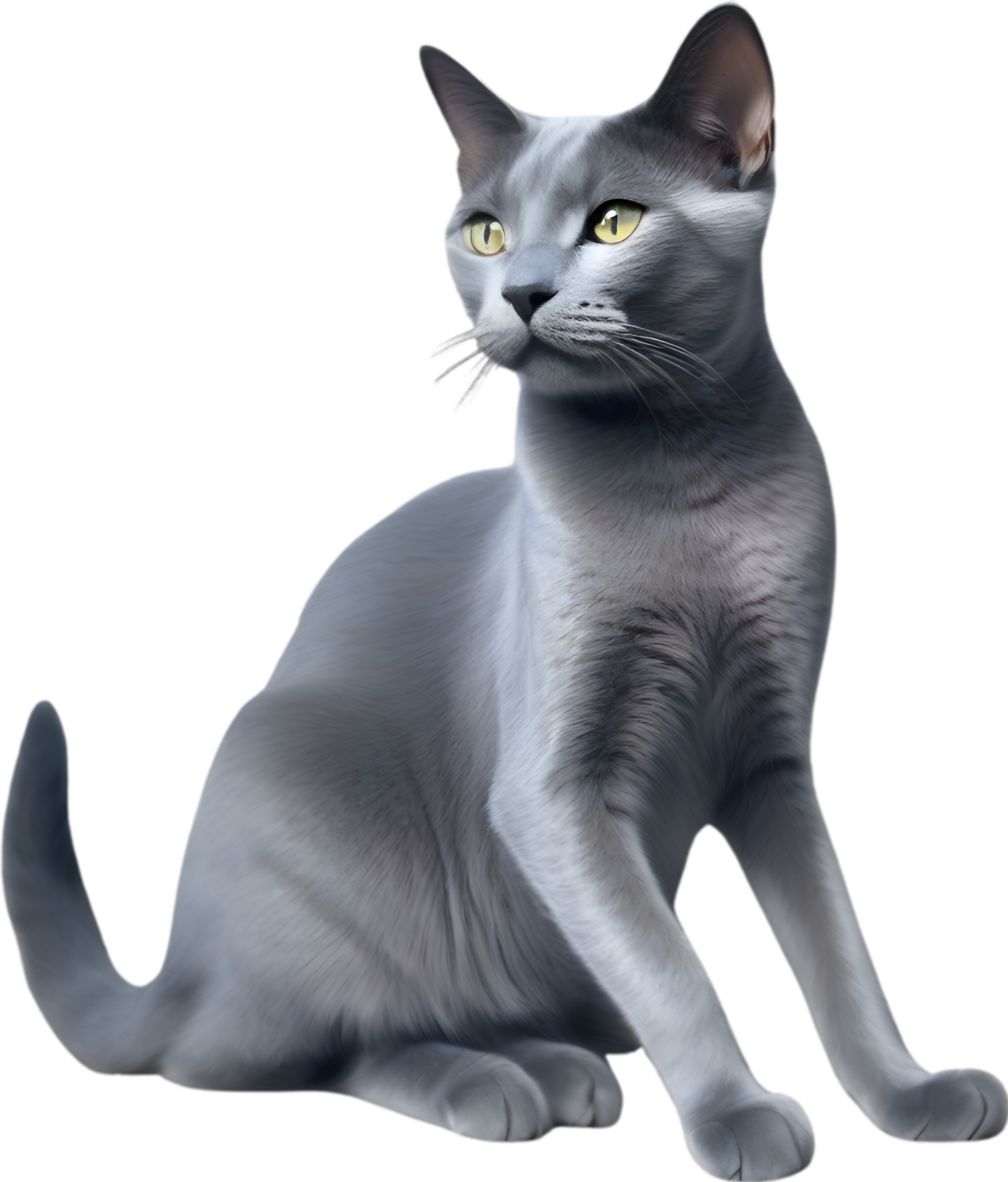 AI generated Coloredpencil sketch of a Russian Blue cat. 38509721 PNG