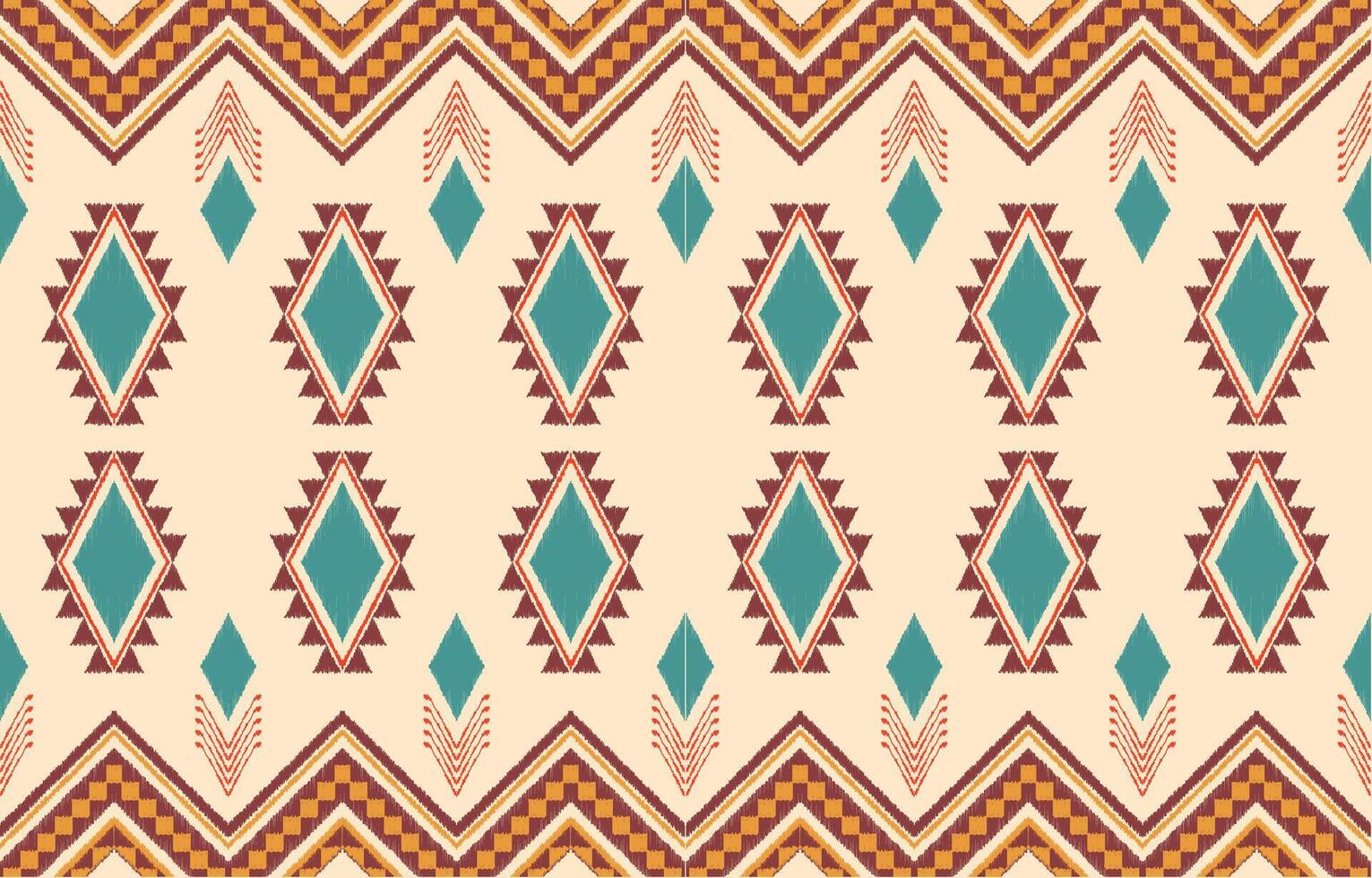 Ethnic abstract ikat art. Aztec ornament print. geometric ethnic pattern seamless  color oriental.  Design for background ,curtain, carpet, wallpaper, clothing, wrapping, Batik, vector illustration.