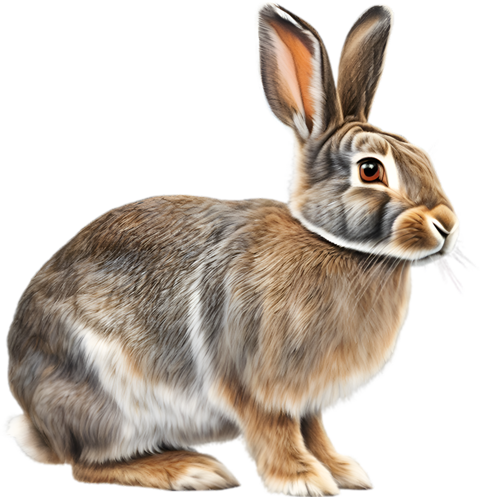 AI generated Rabbit. Close-up colored pencil sketch of Rabbit. png