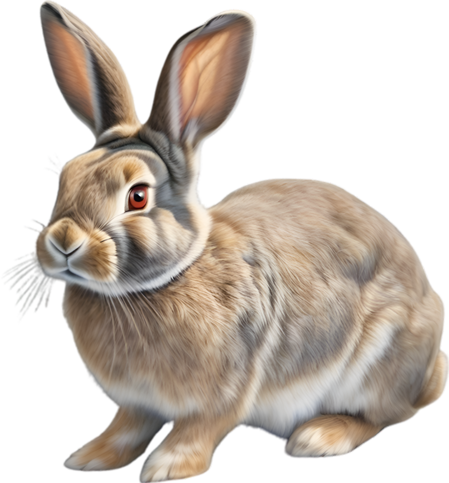 AI generated Rabbit. Close-up colored pencil sketch of Rabbit. png