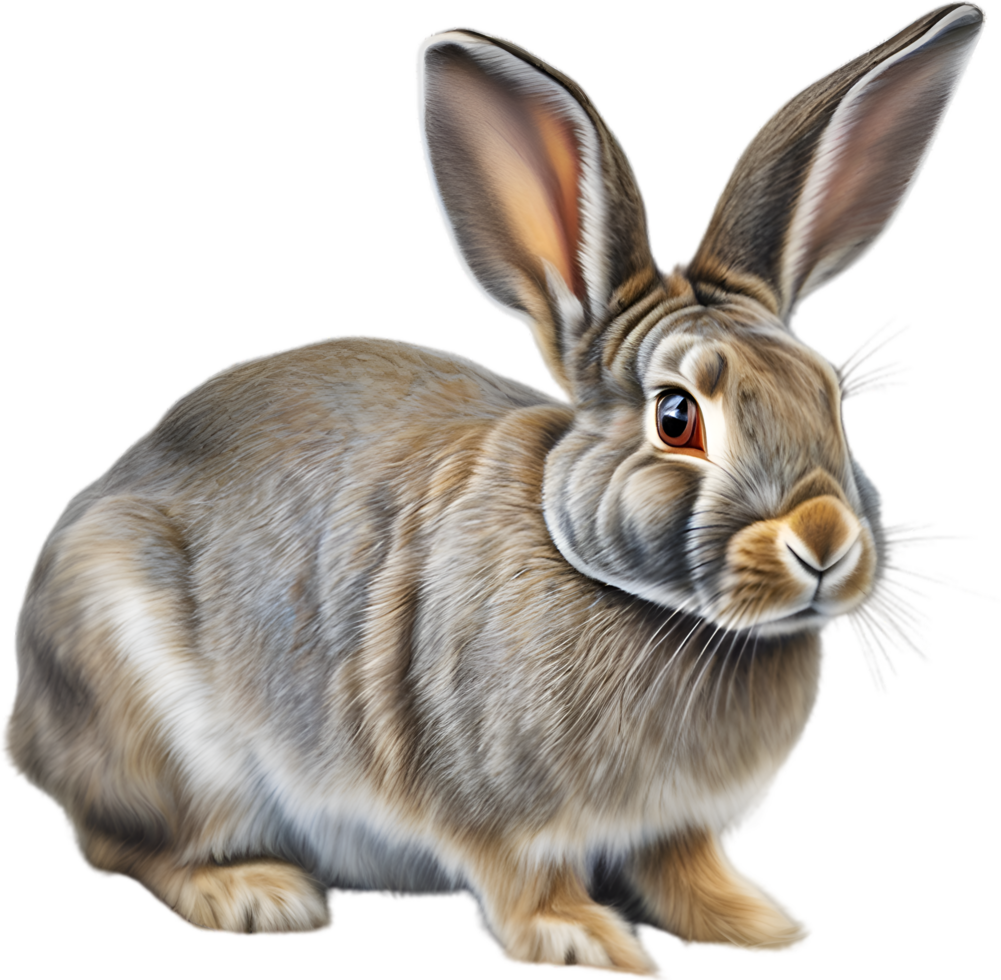 AI generated Rabbit. Close-up colored pencil sketch of Rabbit. png