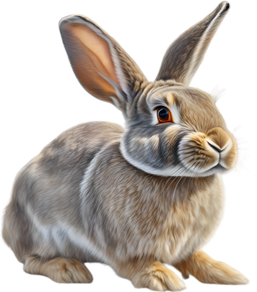 AI generated Rabbit. Close-up colored pencil sketch of Rabbit. png