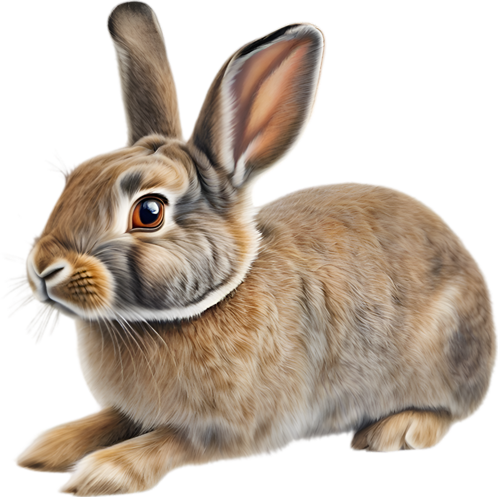 AI generated Rabbit. Close-up colored pencil sketch of Rabbit. png
