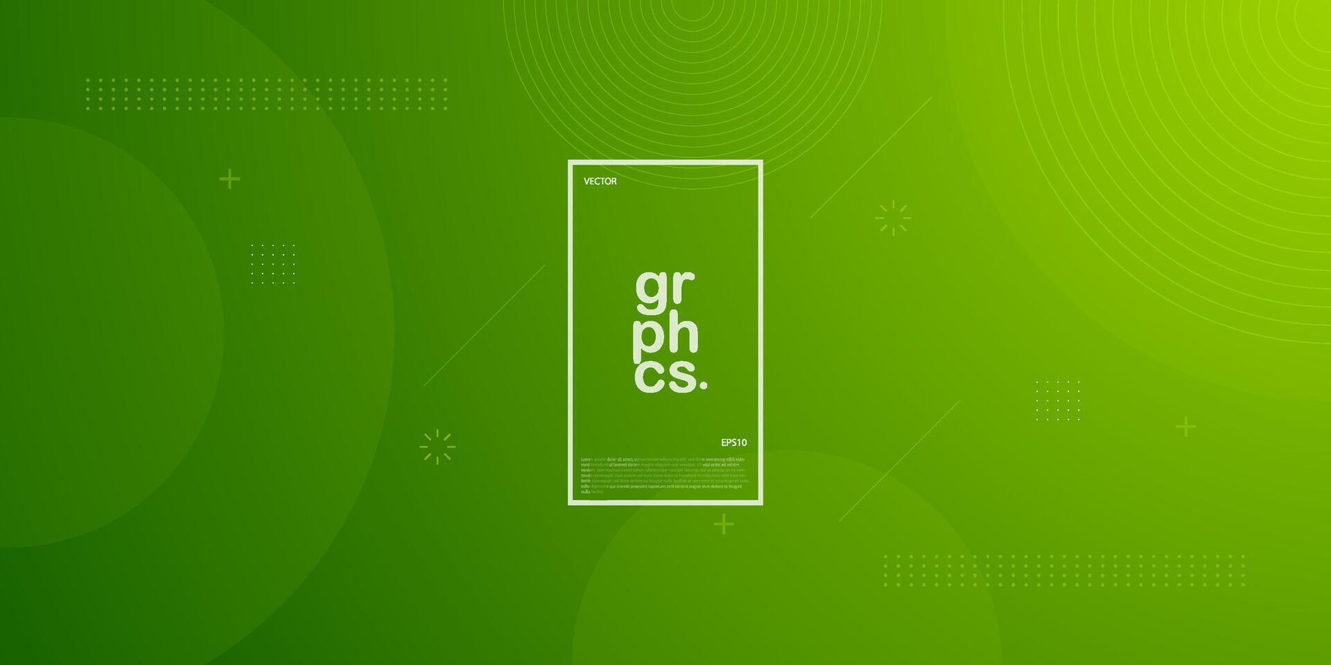 Modern abstract colorful green gradient illustration background with simple pattern. Cool design. Eps10 vector