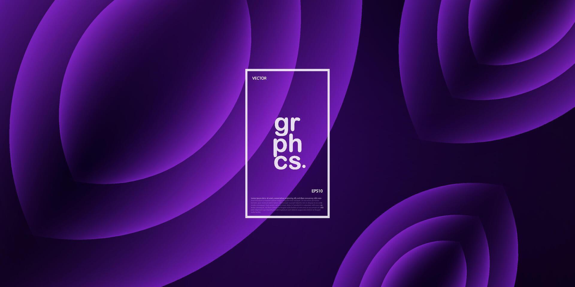 Abstract futuristic background dark purple vector background with overlap layer on black space for design. Papercut curve shapes background concept. Dark style. Eps10 vector