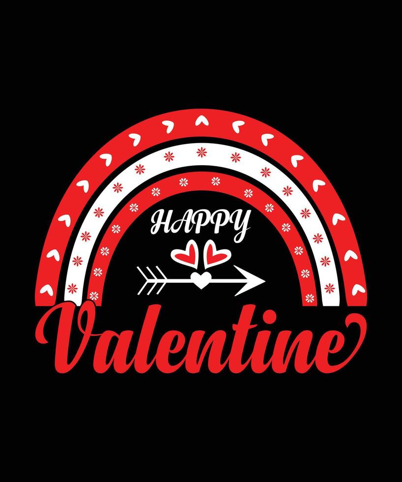 Vector typography happy valentines day t-shirt design, valentine's day illustration