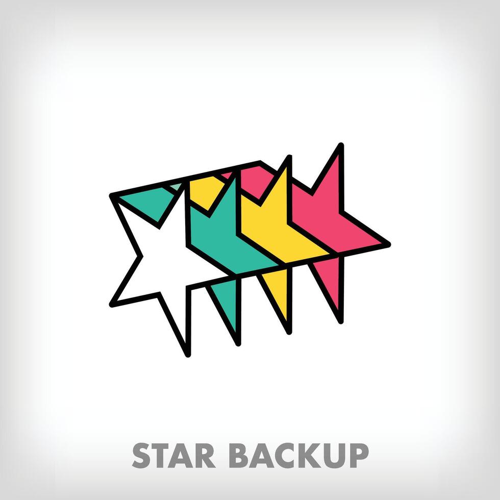 creativo estrella serie logo. único creativo colores. logro y premio estrella logo modelo. vector. vector