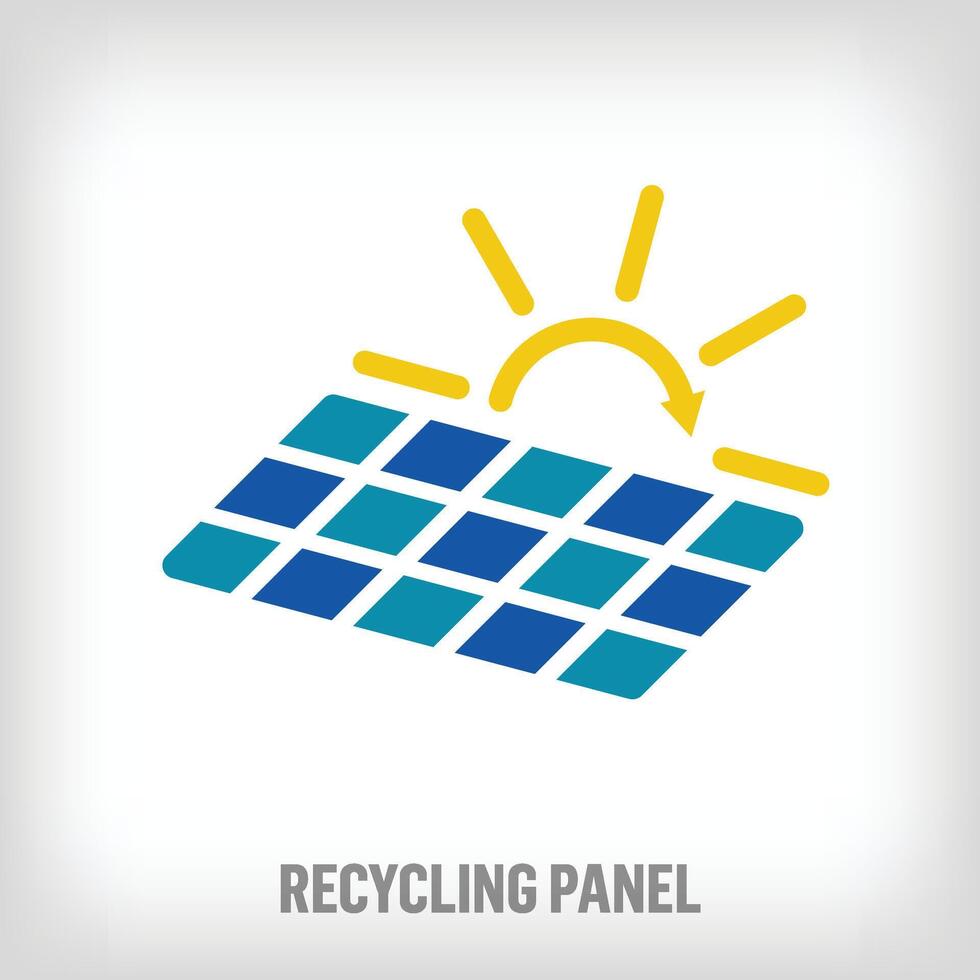 Natural solar energy panel idea, modern logo. Unique creative sustainable solar panel. Environment logo template. vector