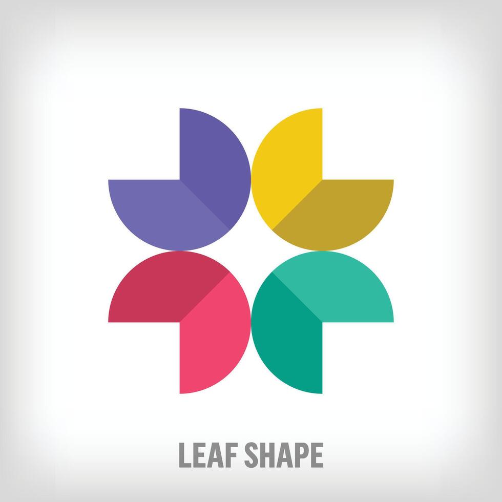 Creative leaf shapes logo. Unique colorful color transitions. clean energy zero carbon logo. unique vector design.