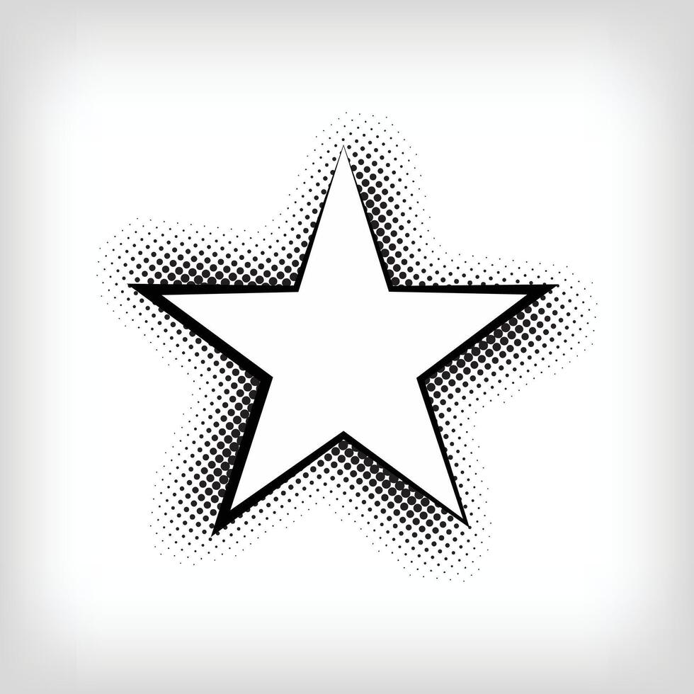 Creative star pop art dot design. Vector. Modern background for posters, websites, web pages, business cards, postcards, interior design. vector
