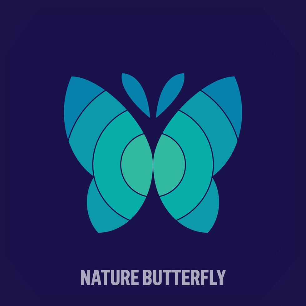 Natural butterfly sign logo. Unique creative colors. Environmental and company logo template. vector. vector