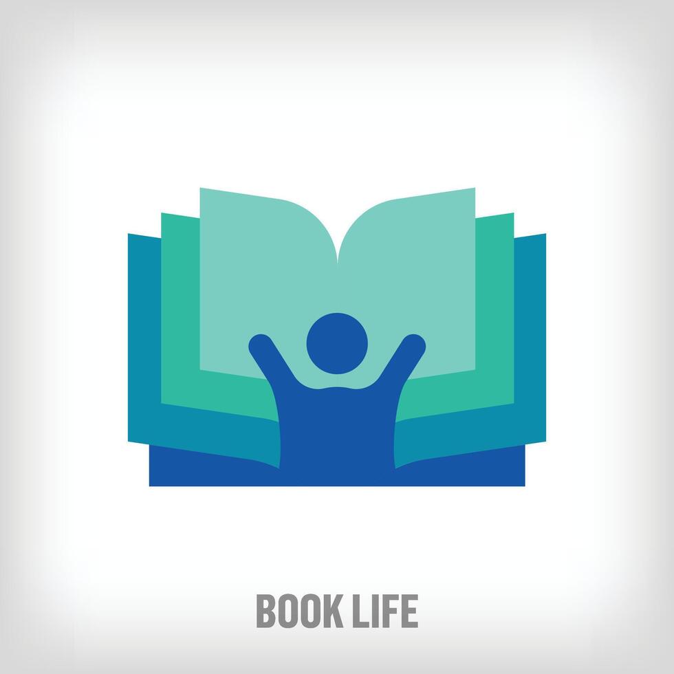 Modern book diary logo. Unique education and book life design. Education, library and bookstore logo template. vector. vector