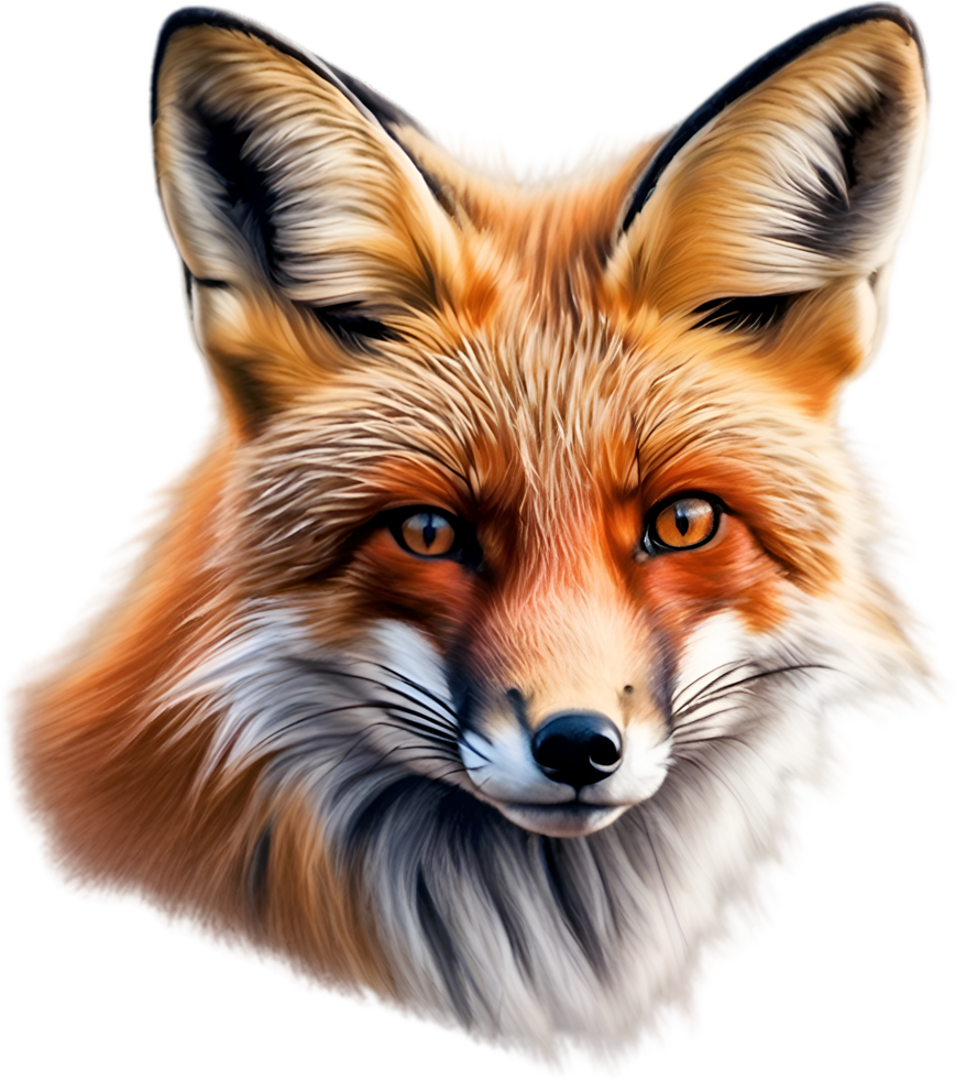 AI generated Red Fox, Close-up colored-pencil sketch of Red Fox, Vulpes vulpes. png