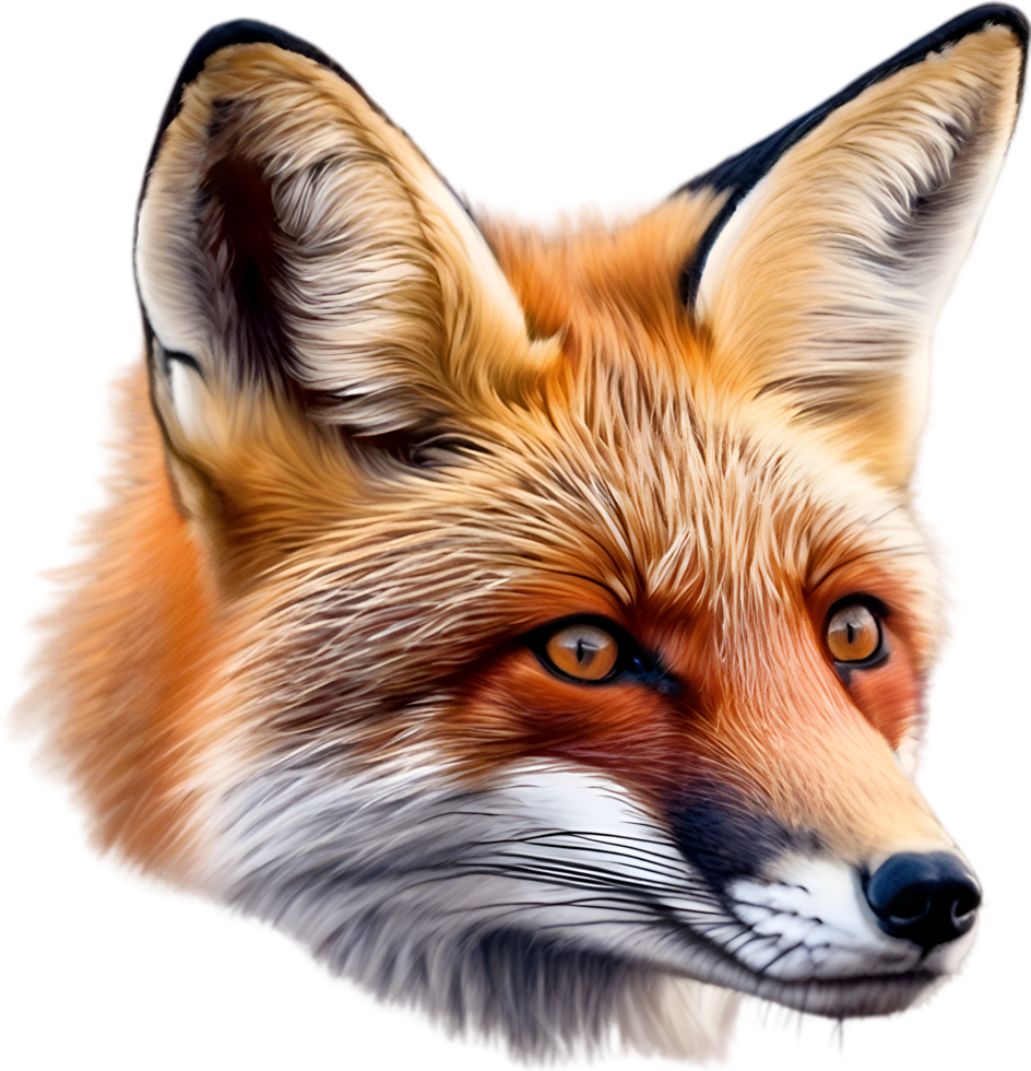 AI generated Red Fox, Close-up colored-pencil sketch of Red Fox, Vulpes vulpes. png