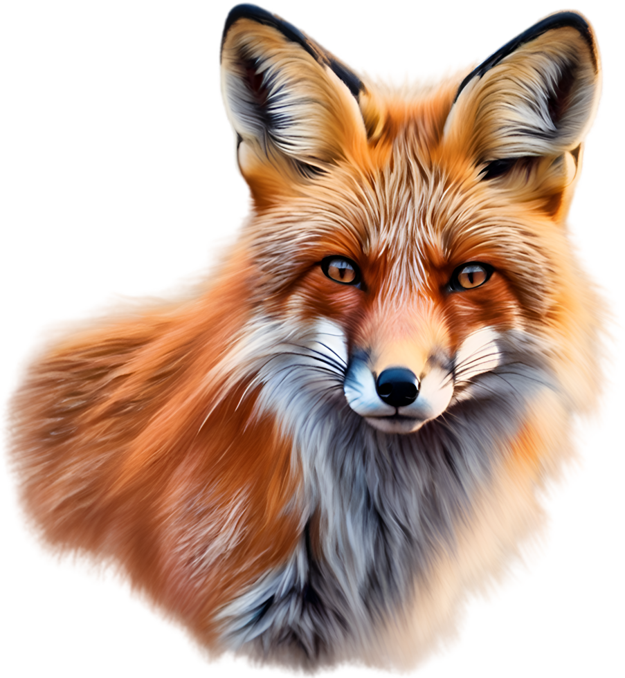 AI generated Red Fox, Close-up colored-pencil sketch of Red Fox, Vulpes vulpes. png